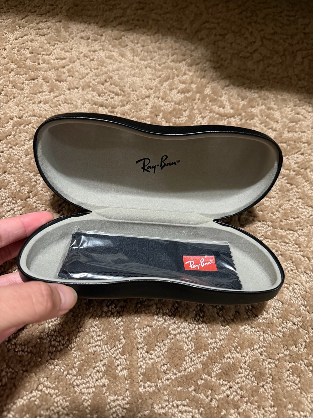 Authentic Ray-Ban Sunglasses Case - New - Includes Ray-Ban Cleaning Cloth